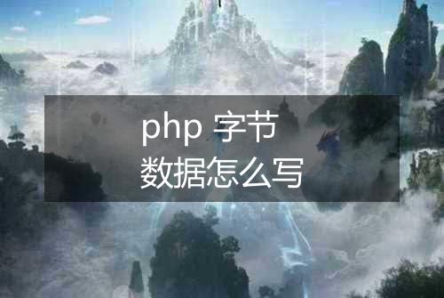 php 字节数据怎么写