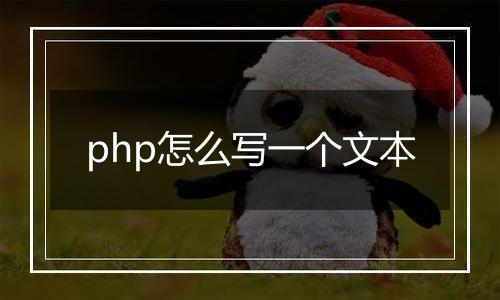 php怎么写一个文本
