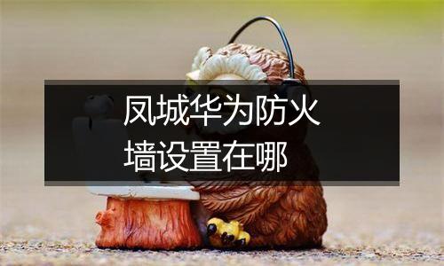 凤城华为防火墙设置在哪