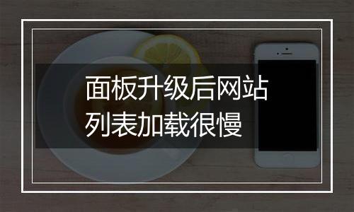 面板升级后网站列表加载很慢