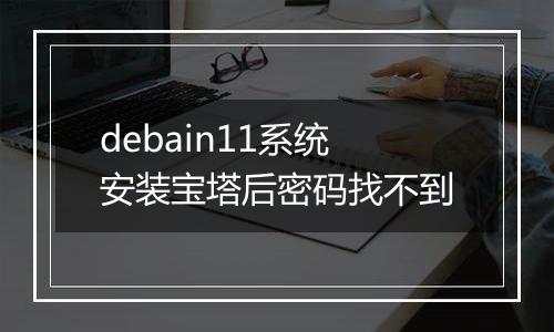 debain11系统安装宝塔后密码找不到