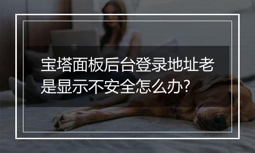 宝塔面板后台登录地址老是显示不安全怎么办?