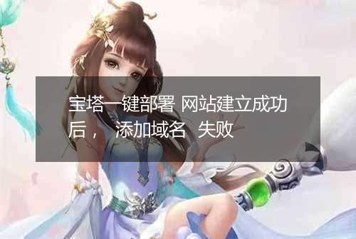 宝塔一键部署 网站建立成功后，  添加域名  失败
