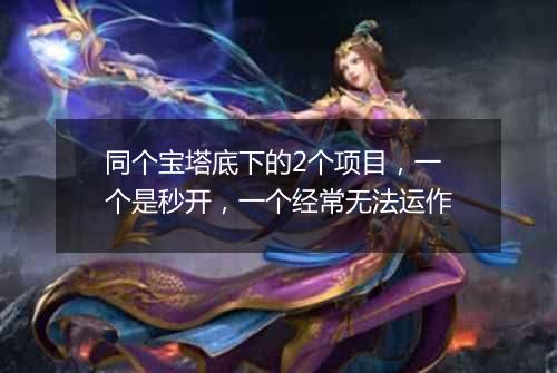 同个宝塔底下的2个项目，一个是秒开，一个经常无法运作