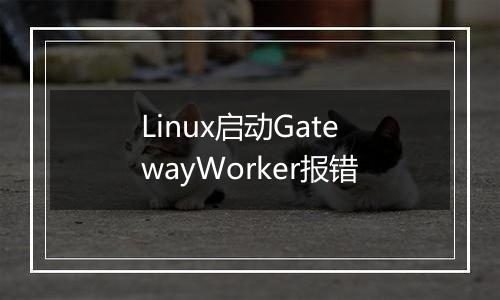Linux启动GatewayWorker报错