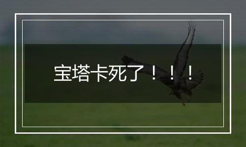 宝塔卡死了!!!