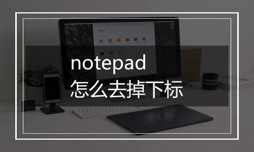 notepad怎么去掉下标