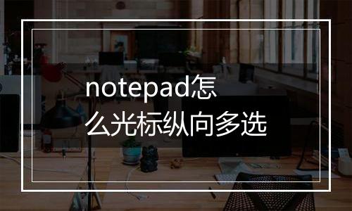 notepad怎么光标纵向多选