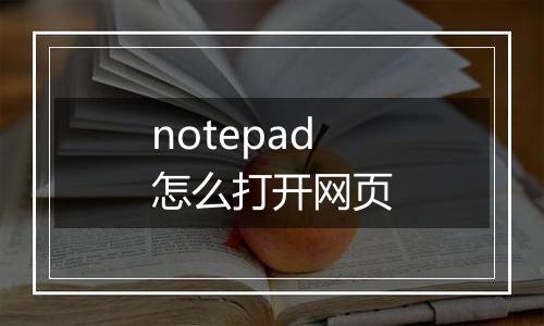 notepad怎么打开网页