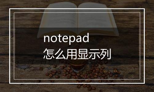 notepad怎么用显示列