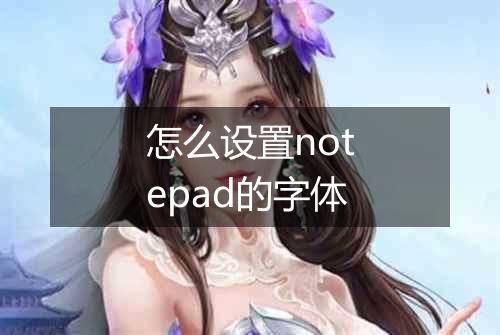 怎么设置notepad的字体