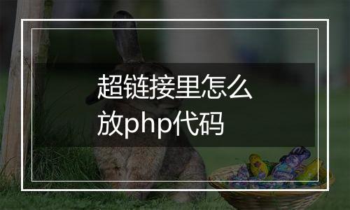 超链接里怎么放php代码