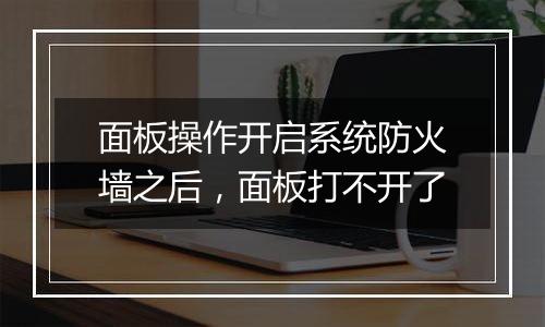 面板操作开启系统防火墙之后,面板打不开了