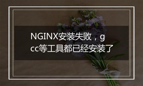 NGINX安装失败,gcc等工具都已经安装了