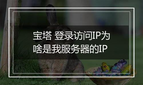 宝塔 登录访问IP为啥是我服务器的IP