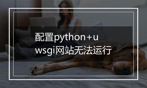 配置python+uwsgi网站无法运行
