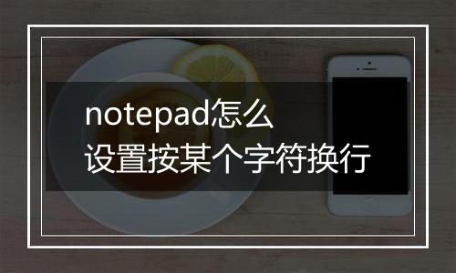 notepad怎么设置按某个字符换行