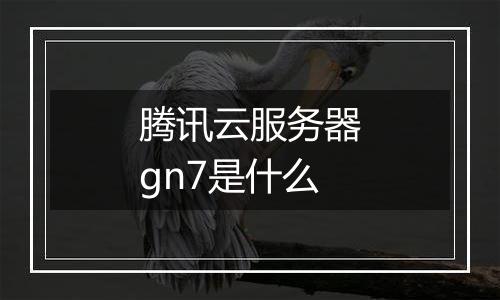 腾讯云服务器gn7是什么