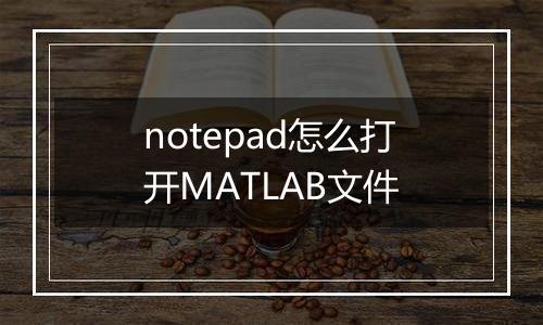 notepad怎么打开MATLAB文件