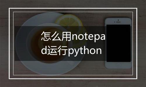 怎么用notepad运行python