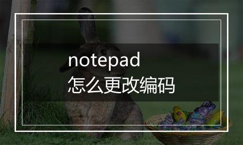 notepad怎么更改编码