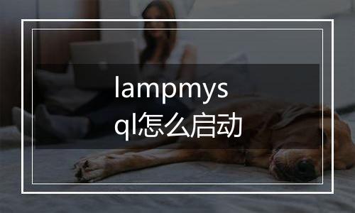 lampmysql怎么启动