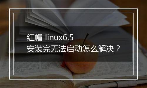 红帽 linux6.5 安装完无法启动怎么解决?