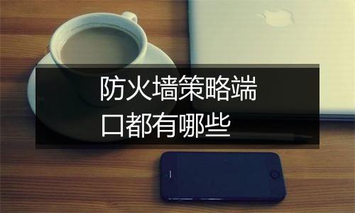 防火墙策略端口都有哪些