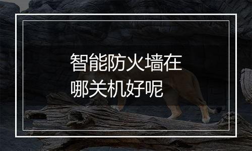 智能防火墙在哪关机好呢