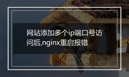网站添加多个ip端口号访问后,nginx重启报错