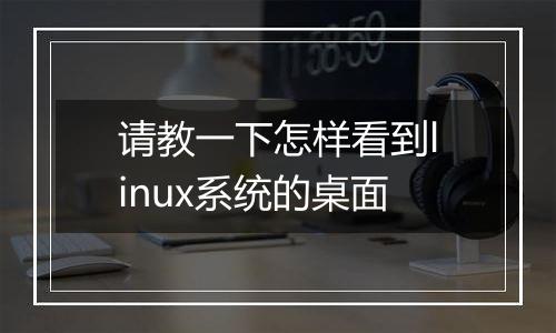 请教一下怎样看到linux系统的桌面