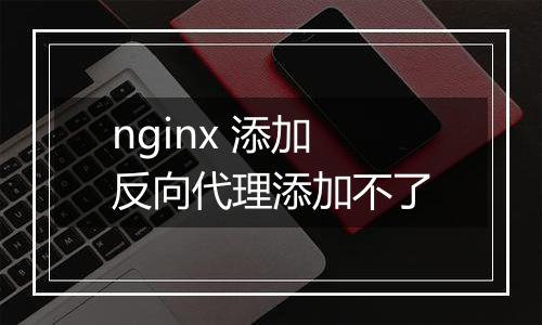 nginx 添加反向代理添加不了