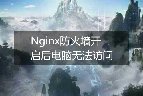 Nginx防火墙开启后电脑无法访问