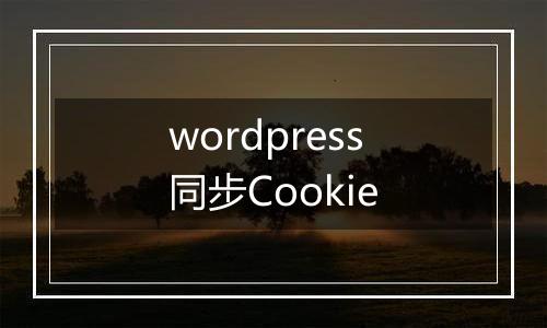 wordpress同步Cookie