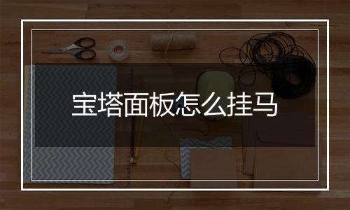 宝塔面板怎么挂马