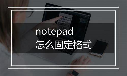 notepad怎么固定格式