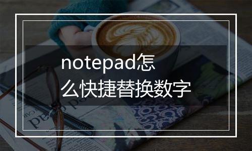 notepad怎么快捷替换数字
