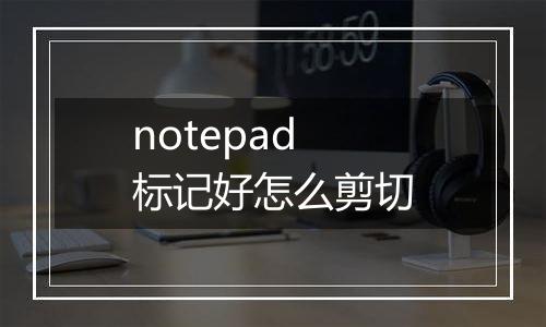 notepad标记好怎么剪切