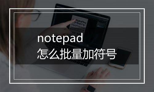 notepad怎么批量加符号