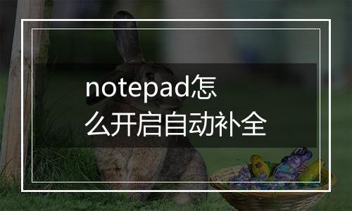 notepad怎么开启自动补全