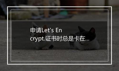 申请Let's Encrypt.证书时总是卡在正在创建这个里