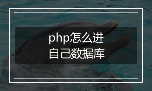 php怎么进自己数据库