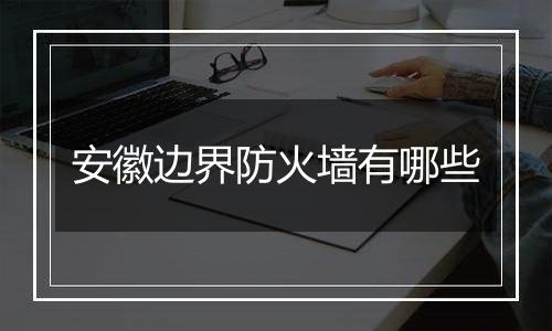 安徽边界防火墙有哪些