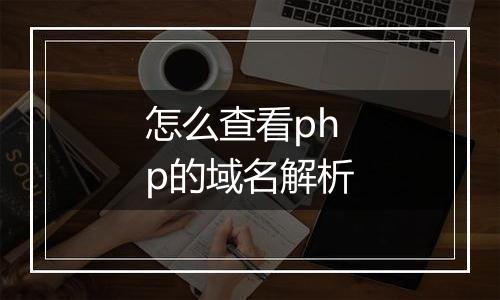 怎么查看php的域名解析