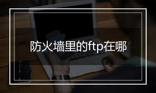 防火墙里的ftp在哪