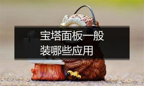 宝塔面板一般装哪些应用