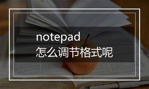notepad怎么调节格式呢