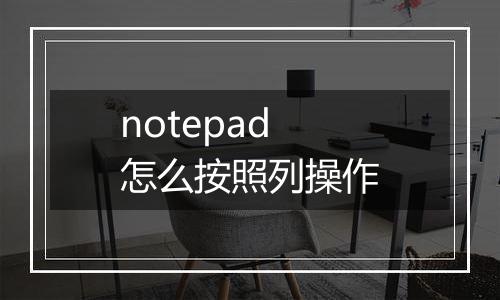 notepad怎么按照列操作