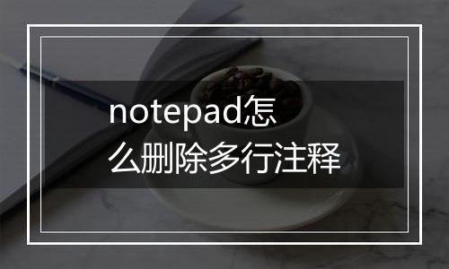 notepad怎么删除多行注释