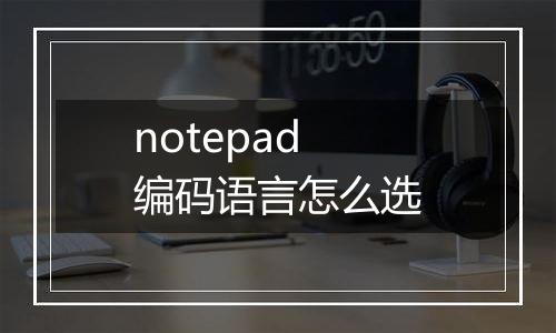 notepad编码语言怎么选